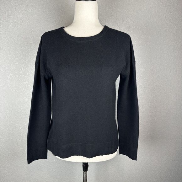 Zadig & Voltaire Cici Star Patch Cashmere Sweater Jumper Pullover Size XS Black - Picture 1 of 9